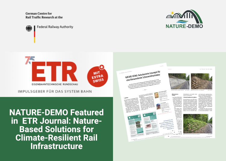 NATURE-DEMO Featured in ETR Journal: Nature-Based Solutions for Climate-Resilient Rail Infrastructure